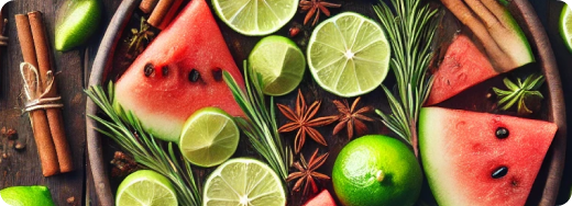 Beautiful table with tropical decor, showing glasses and Soirée's cans in an elgant and fabulous way.